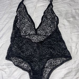 Black lace bodysuit